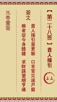北帝灵签28签，活佛北帝灵签第二十八签解签占卜详解